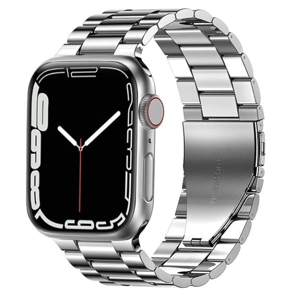 Stainless Steel Metal Chain Strap Silver
