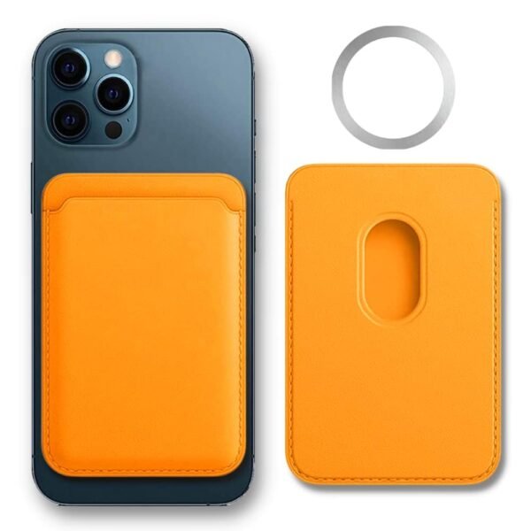 Wallet Leather Magnetic Case-Yellow