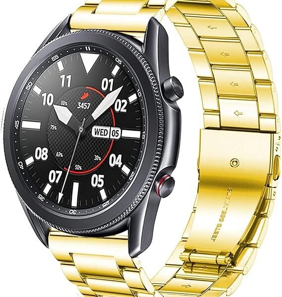 Stainless Steel Metal Strap Gold