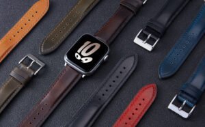 Leather and Silicone Hybrid Tan Strap