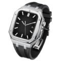 Steel Case with Silicone Strap Black-Silver