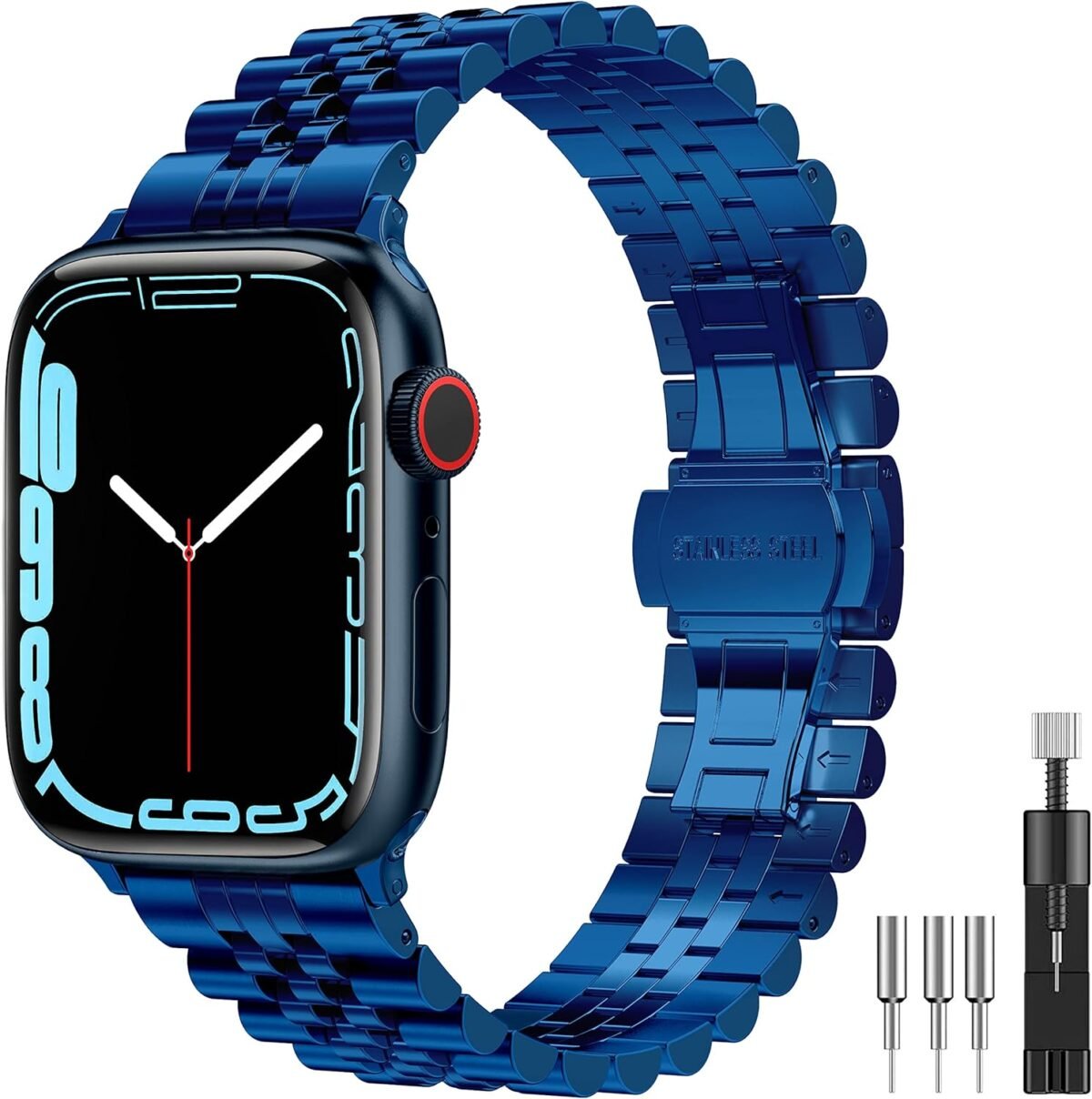 Metal Strap 5-Beads Blue