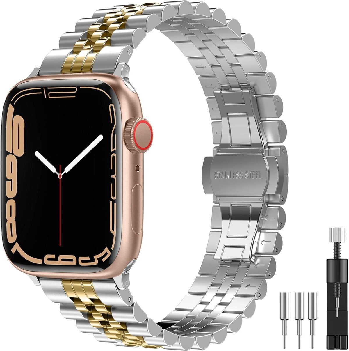 Metal Strap 5-Beads Silver-Gold