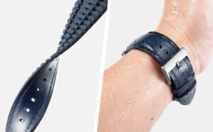 Leather and Silicone Hybrid Tan Strap