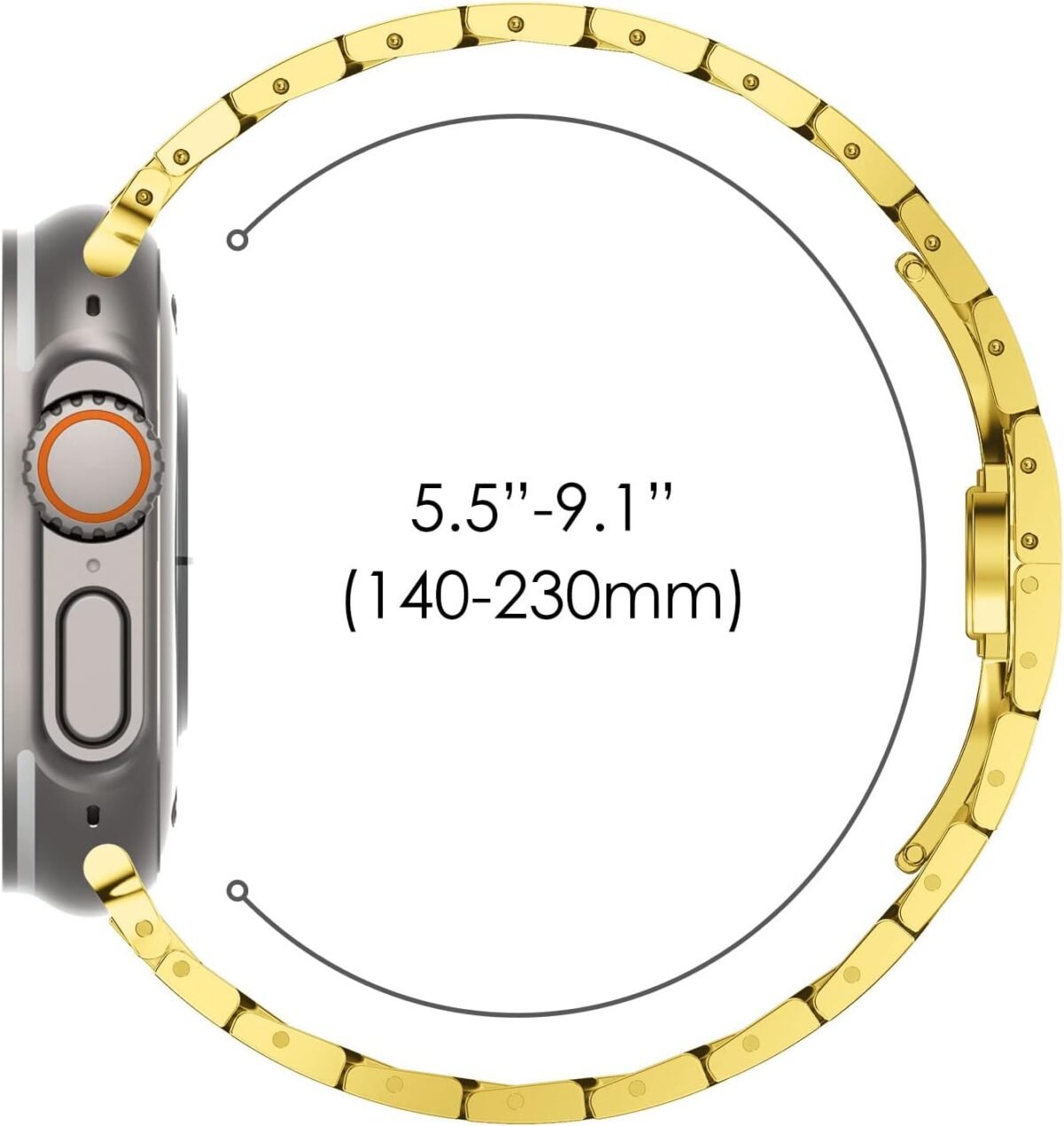 Stainless Steel Titanium Gold Band