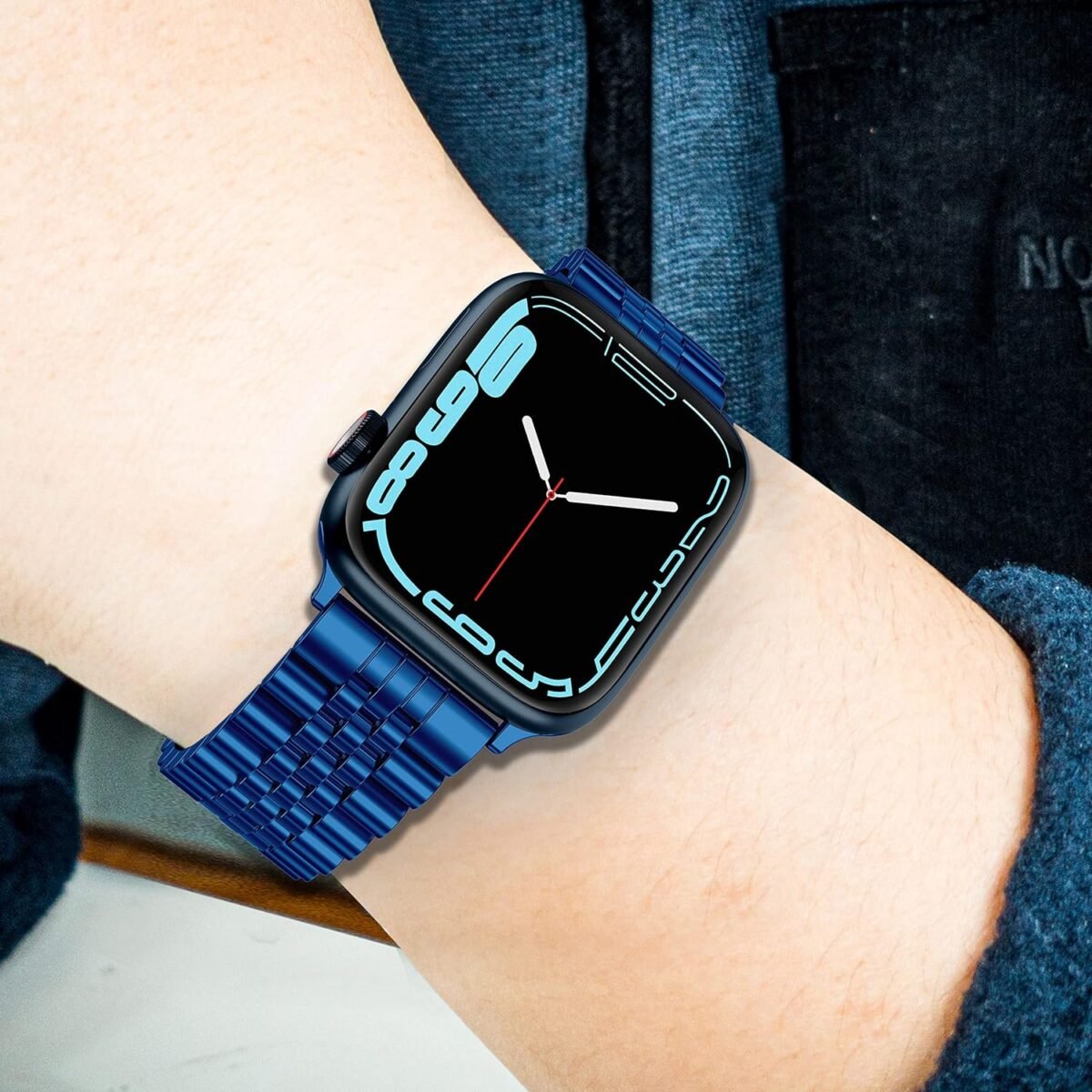 Metal Strap 5-Beads Blue