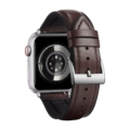 Leather and Silicone Dark Brown Strap